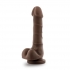 Dr Skin Basic 7 inches Chocolate Brown Dildo - Blush Novelties