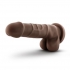 Dr Skin Basic 7 inches Chocolate Brown Dildo - Blush Novelties