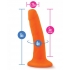 Neo Dual Density 6 inches Cock Neon Orange Dildo - Blush Novelties