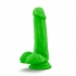 Neo 6-Inch Dual Density Cock with Balls - Green