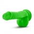 Neo 6 inches Dual Density Cock with Balls Green - Blush Novelties