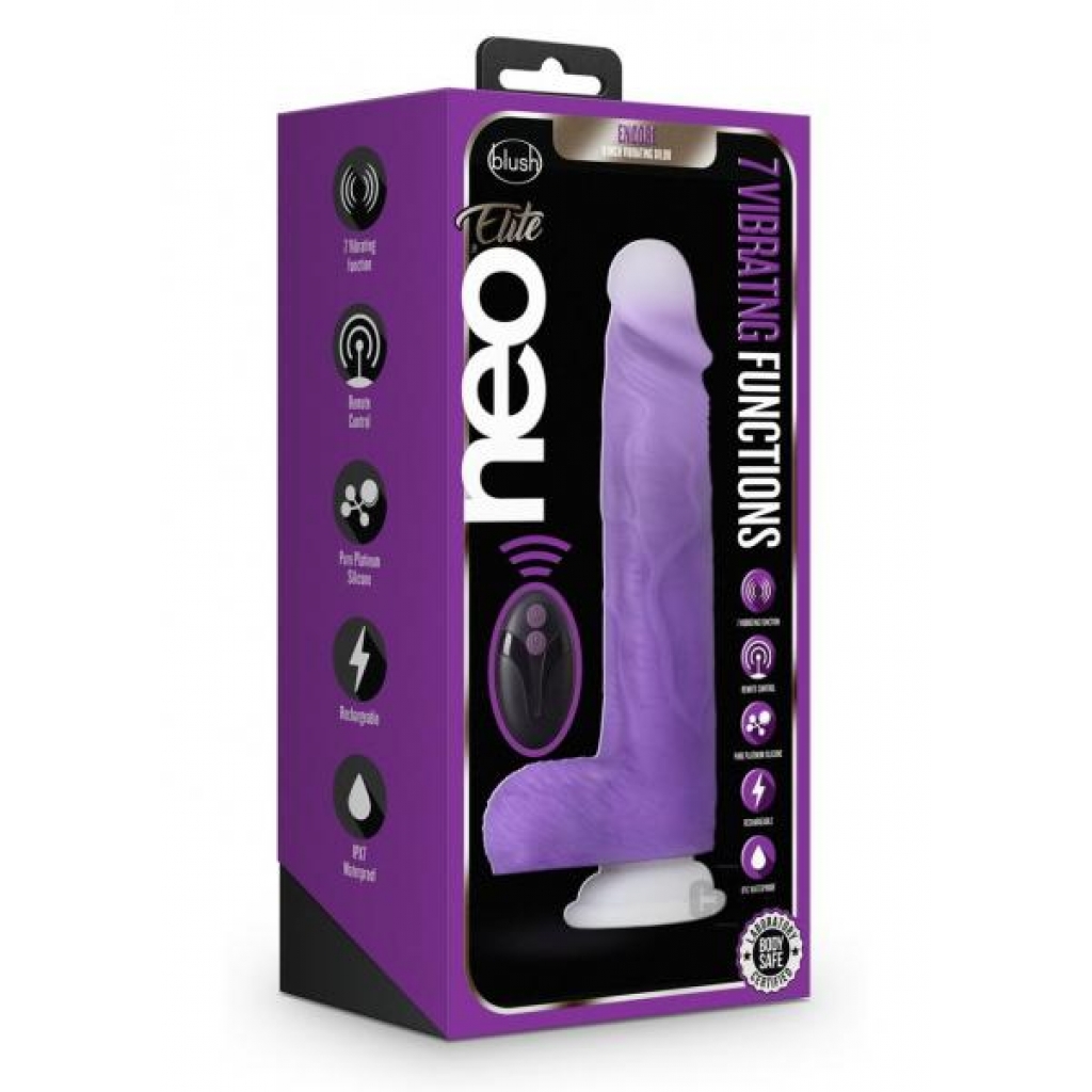 Neo Elite Encore Vibe Dildo - 8 inches Purple