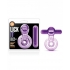 Lick It Vibrating Double Strap Cock Ring Purple - Blush Novelties