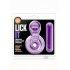 Lick It Vibrating Double Strap Cock Ring Purple - Blush Novelties