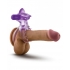 Lick It Vibrating Double Strap Cock Ring Purple - Blush Novelties