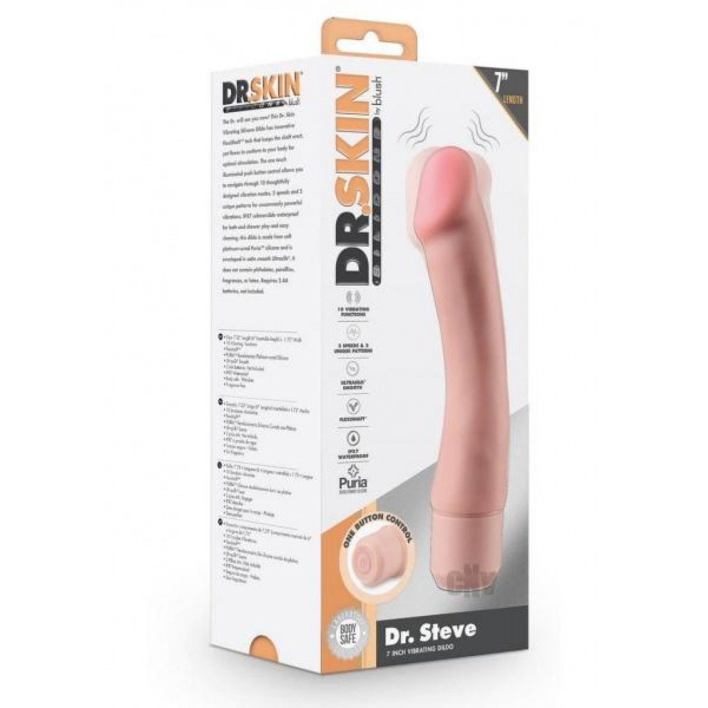 Dr Skin Silic Dr Steve Vibrate 7 Beige - Blush Novelties