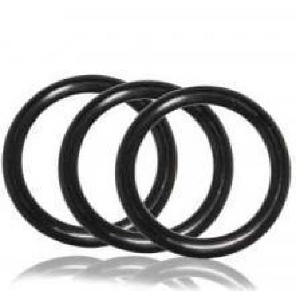 Performance VS1 Pure Premium Silicone Cockrings - Black, 3 Pack