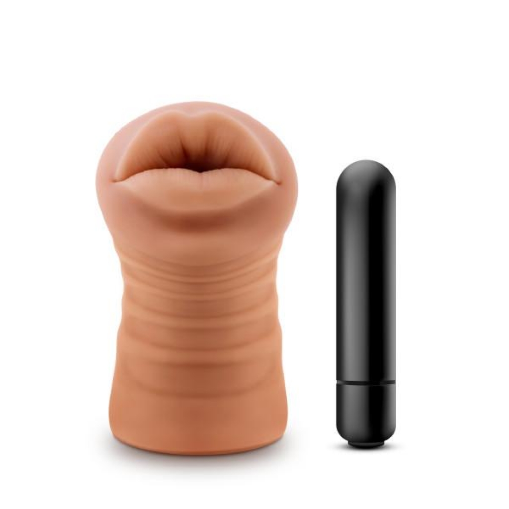 M For Men Isabella Mocha Tan Mouth Stroker