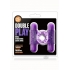 Double Play Dual Vibrating Cock Ring Purple - Blush Novelties