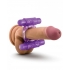 Double Play Dual Vibrating Cock Ring Purple - Blush Novelties