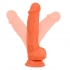 Neo Elite 7.5 inches Dual Density Cock with Balls Orange - Blush Novelties