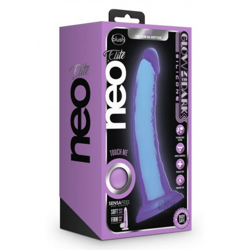 Neo Elite Gitd Light Dildo 7 Purple - Blush Novelties