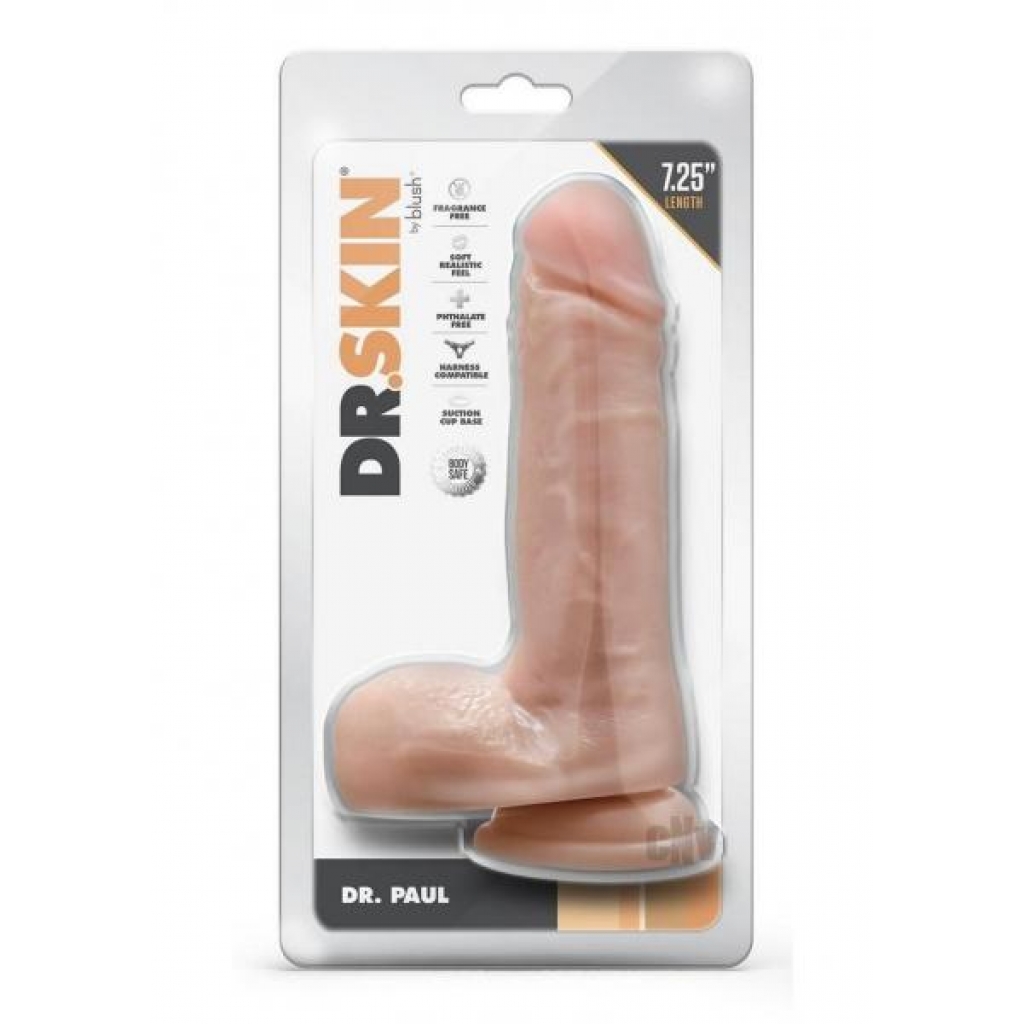 Dr Skin Dr. Paul Dildo - 7.25 inch Beige