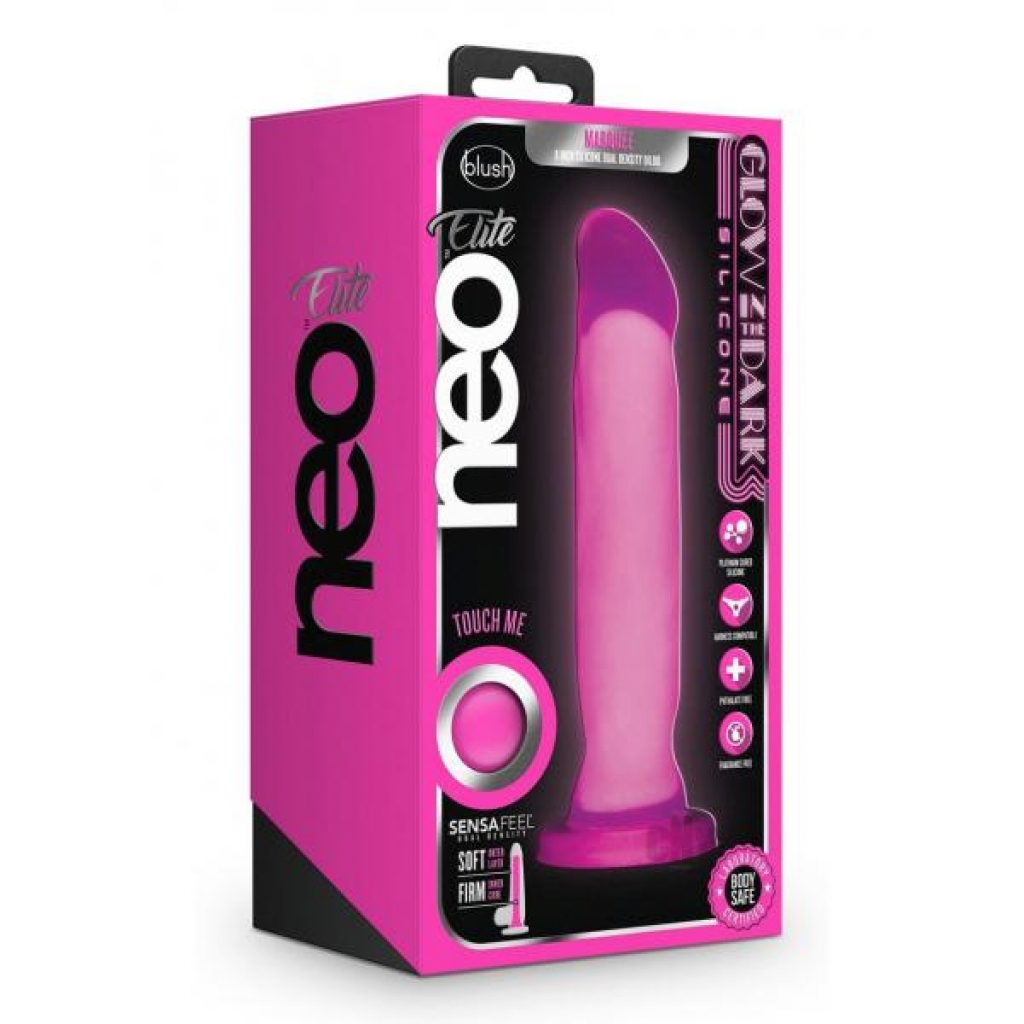 Neo Elite Gitd Marquee Dildo 8 Pink - Blush Novelties