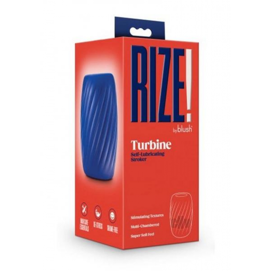 Rize Turbine Self Lube Stroker Blue - Blush Novelties