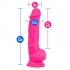 Neo Dual-Density Cock with Balls - Pink, 7.5 Inches