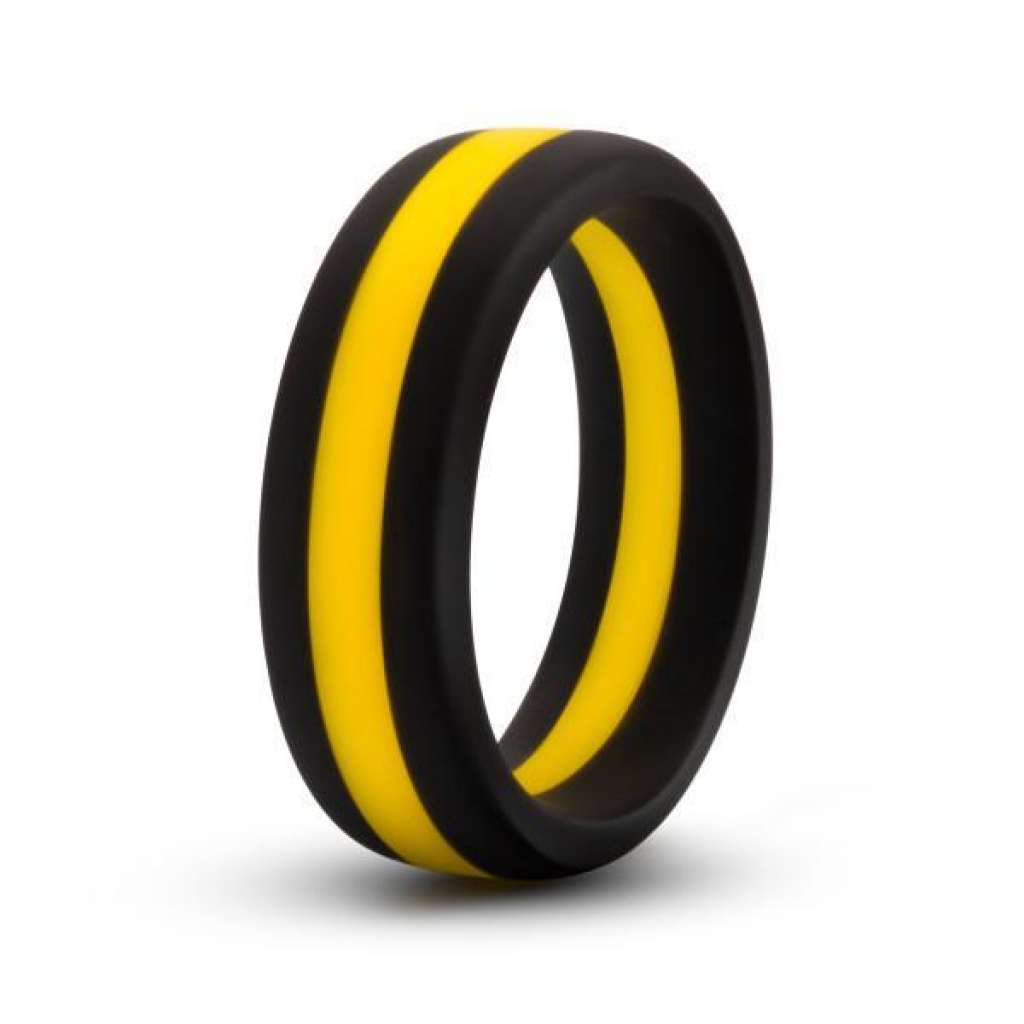 Performance Silicone Go Pro Cock Ring Black Gold - Blush Novelties