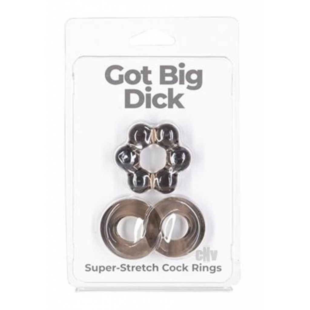 Powerbullet Got Big Dick - Black - 2 Pack Cock Rings