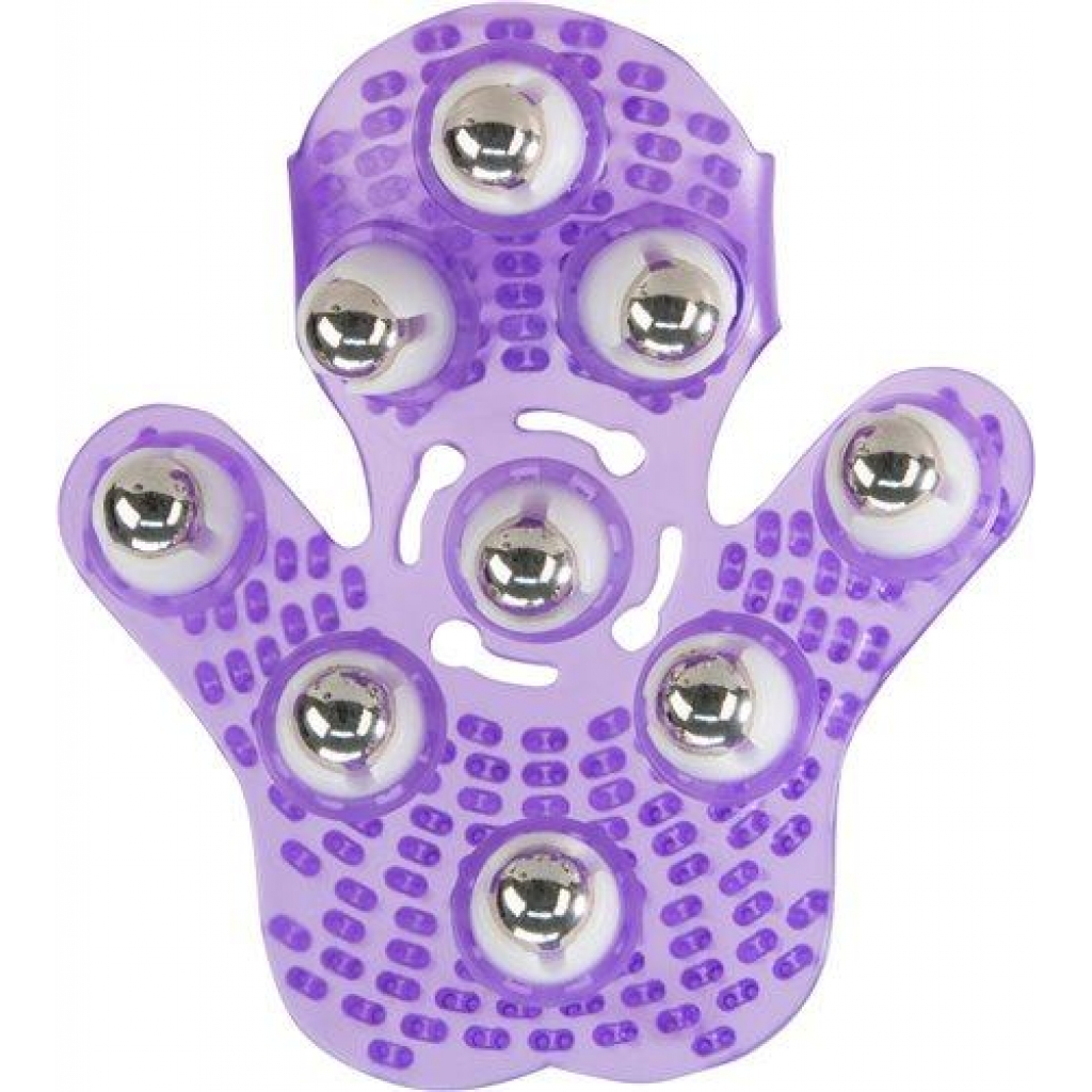 Roller Balls Massager Purple Massage Glove - Bms. Enterprises