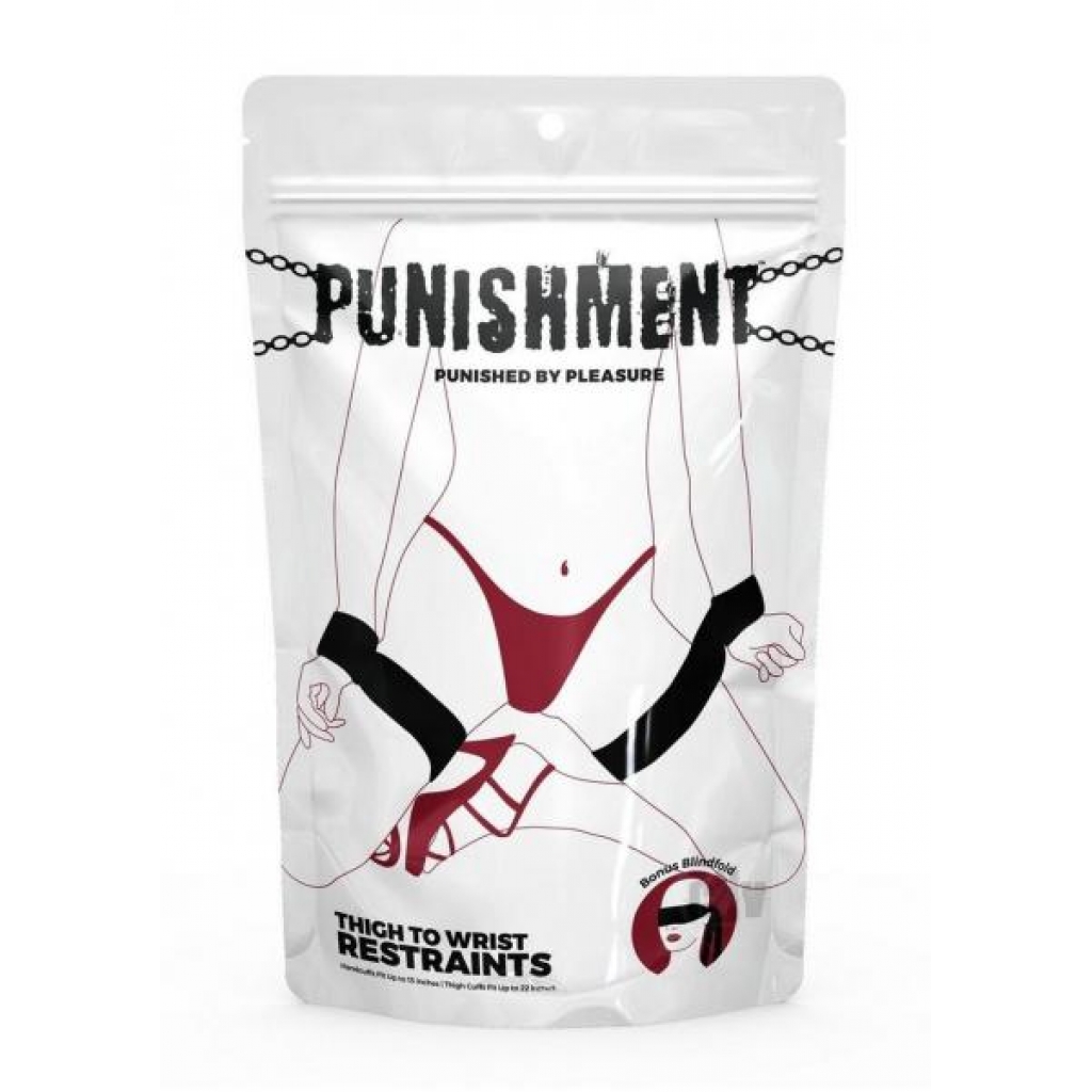 Punishment Thigh To Wrist Restraints - B.m.s. Enterprises