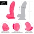 Addiction Tom 7 Inches Dildo Hot Pink: Bold and Stimulating