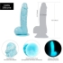 Addiction Luke 7.5 inches Blue Glow In The Dark Dildo - Bms Enterprises