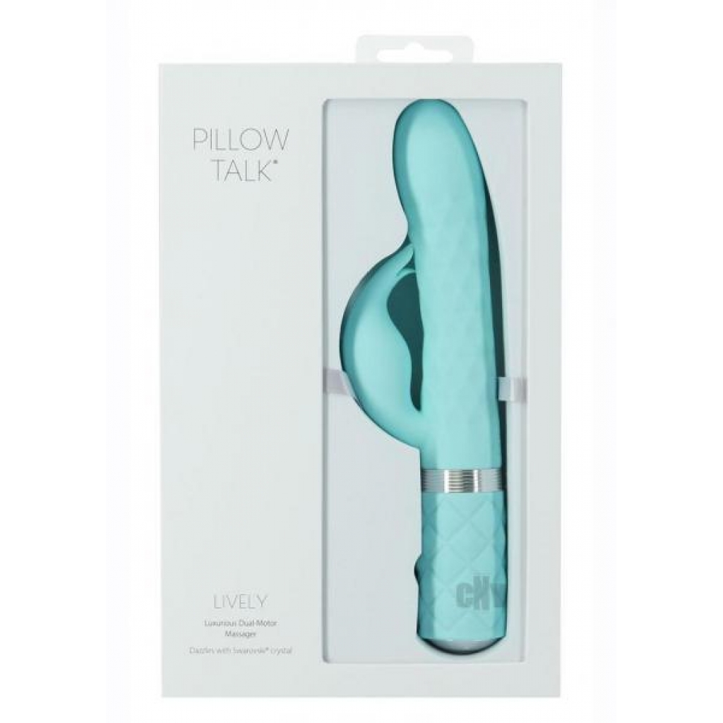 Pillow Talk Lively - Teal Dual Motor Vibrator