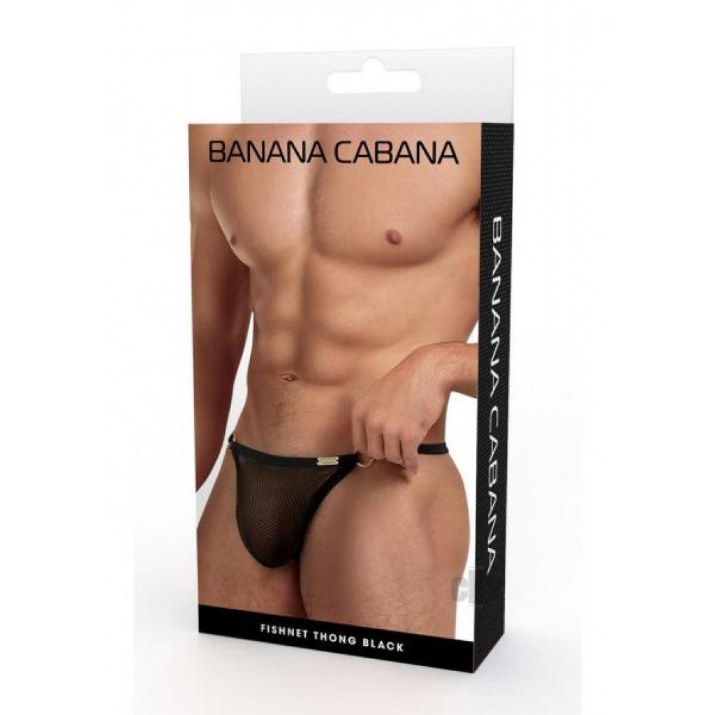 Banana Cabana G-String Mesh - Large/X-Large Black