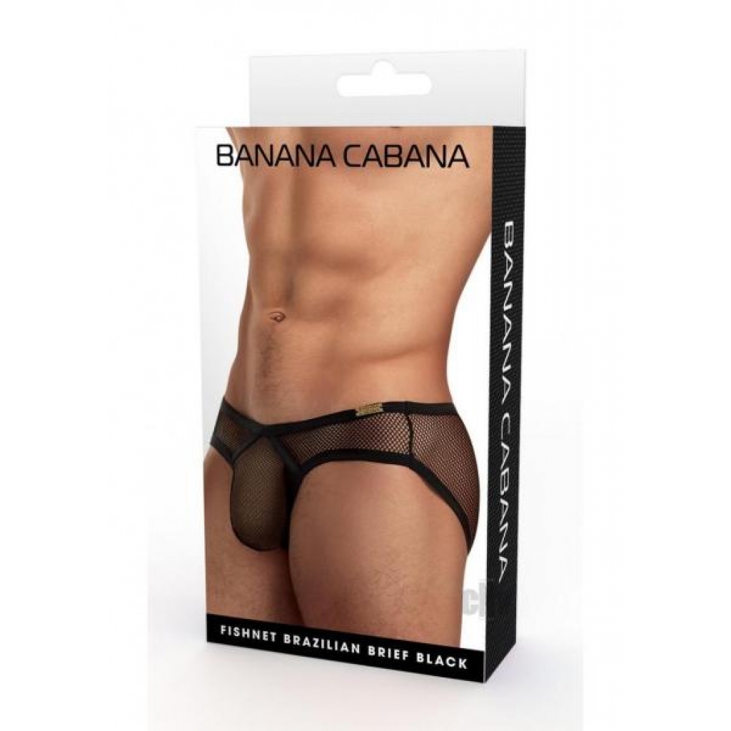 Banana Cabana Bikini Mesh - Large/X-Large Black