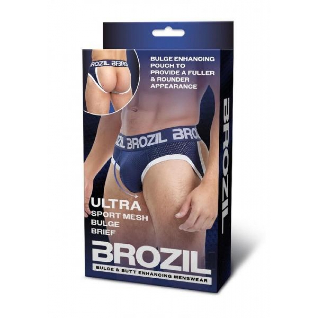 Brozil Open Back Mesh Brief L/xl Nvy - Boyztown Marketing