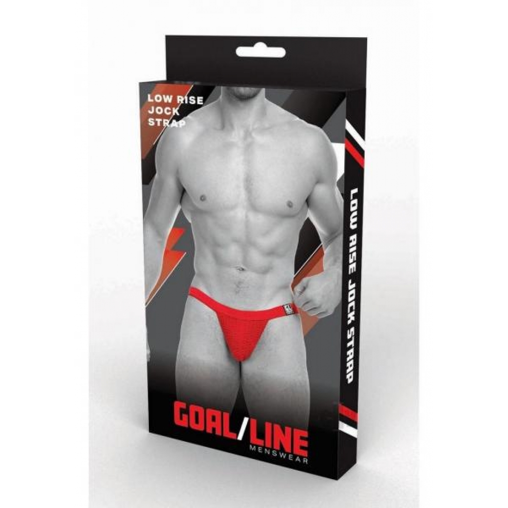 Goal Line Low Rise Jockstrap L/xl Red - Boyztown Marketing