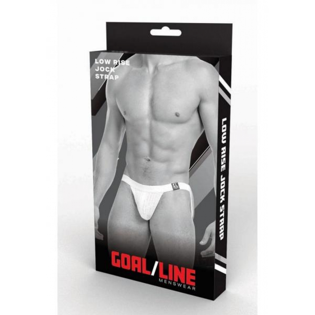 Goal Line Low Rise Jockstrap: Comfort Meets Style in White