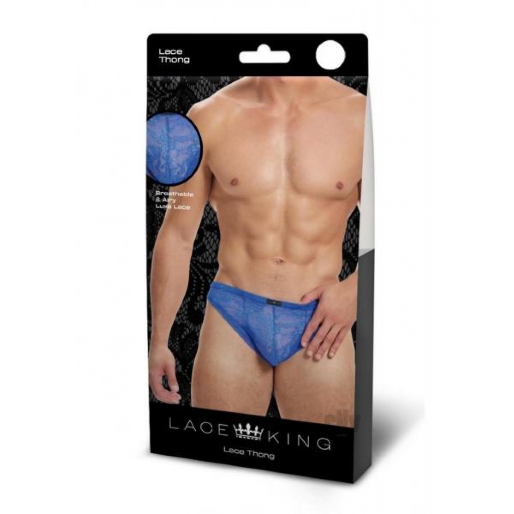 Lace King Lace Thong L/xl Blu - Boyztown Marketing