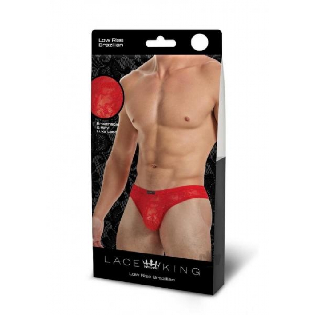 Lace King Lace Bikini L/xl Red - Boyztown Marketing