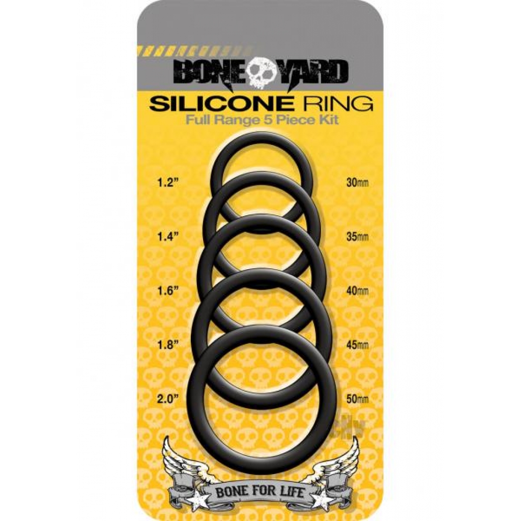 Boneyard Silicone Ring: 5-Piece Kit for Pleasure