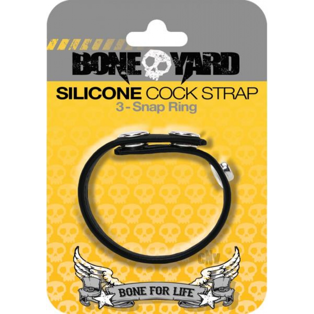 Boneyard Silicone Cock Strap Black - Rascal Toys