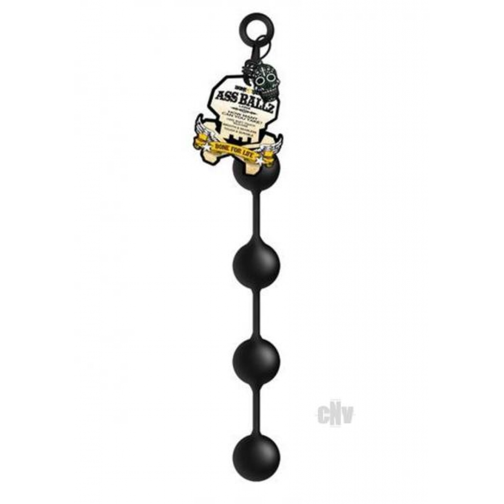 Ass Ballz Large Black Anal Beads - Rascal Toys