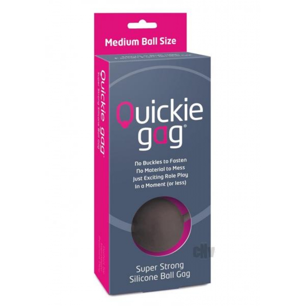 Quickie Ball Gag Medium Black - Creative Conceptions