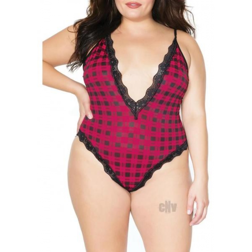 Teddy Plaid Pnk Xl - Cousins Group Inc