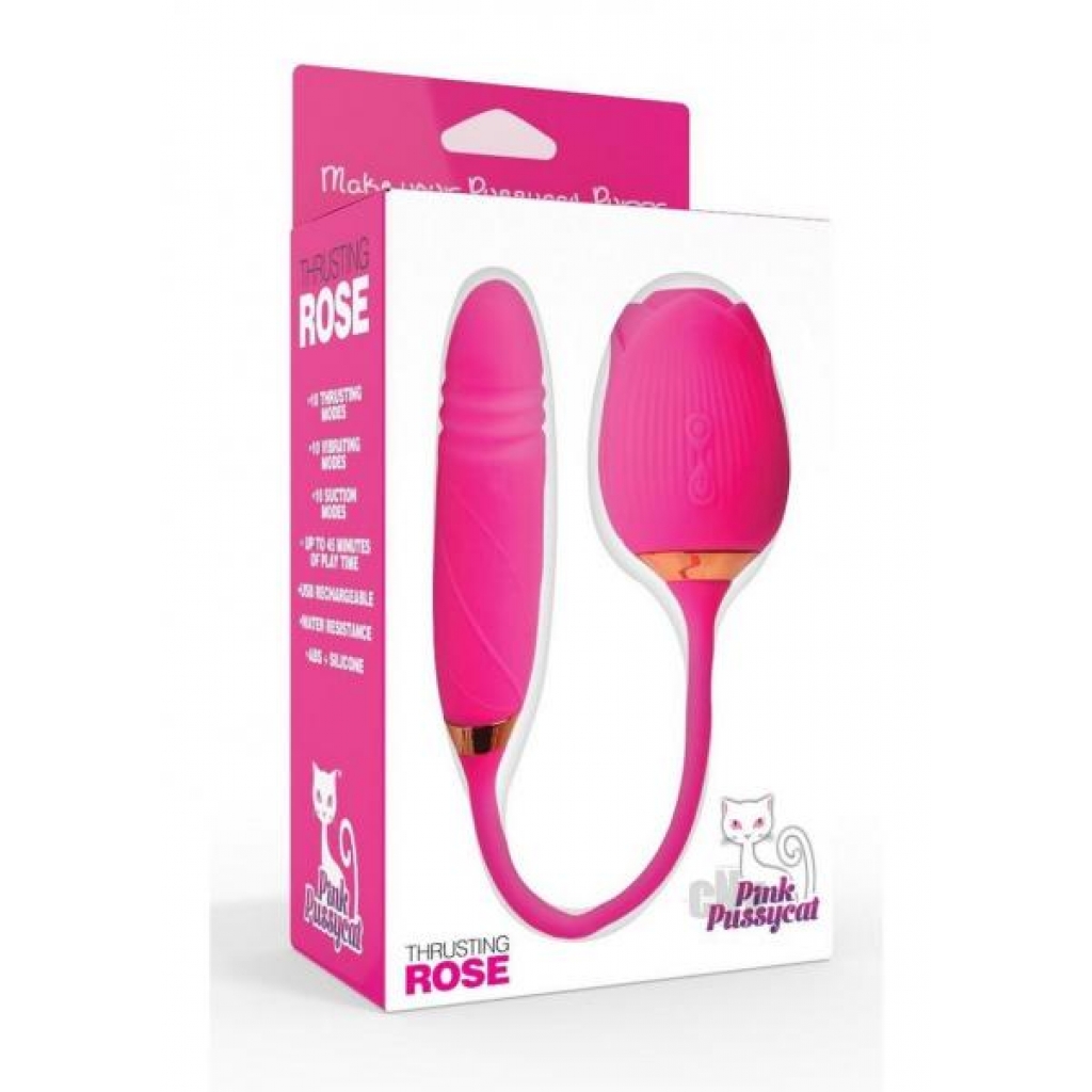 Pink Pussycat Vibrating Thrusting Rose - Cousins Group Inc