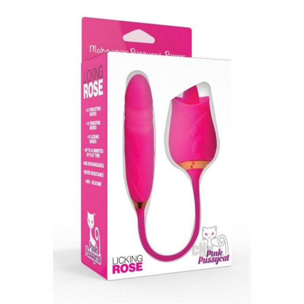 Pink Pussycat Vibrating Licking Rose - Cousins Group Inc