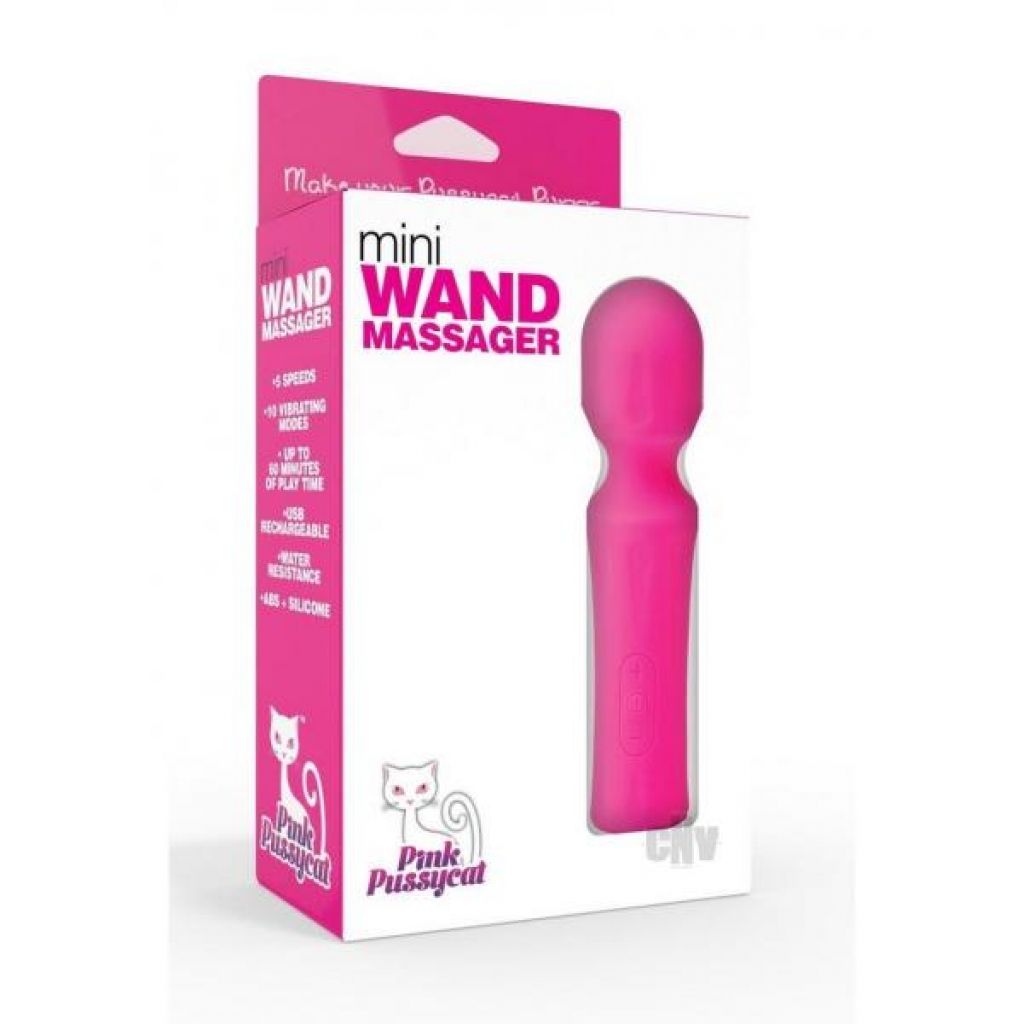 Pink Pussycat Vibrating Mini Wand Msgr - Cousins Group Inc