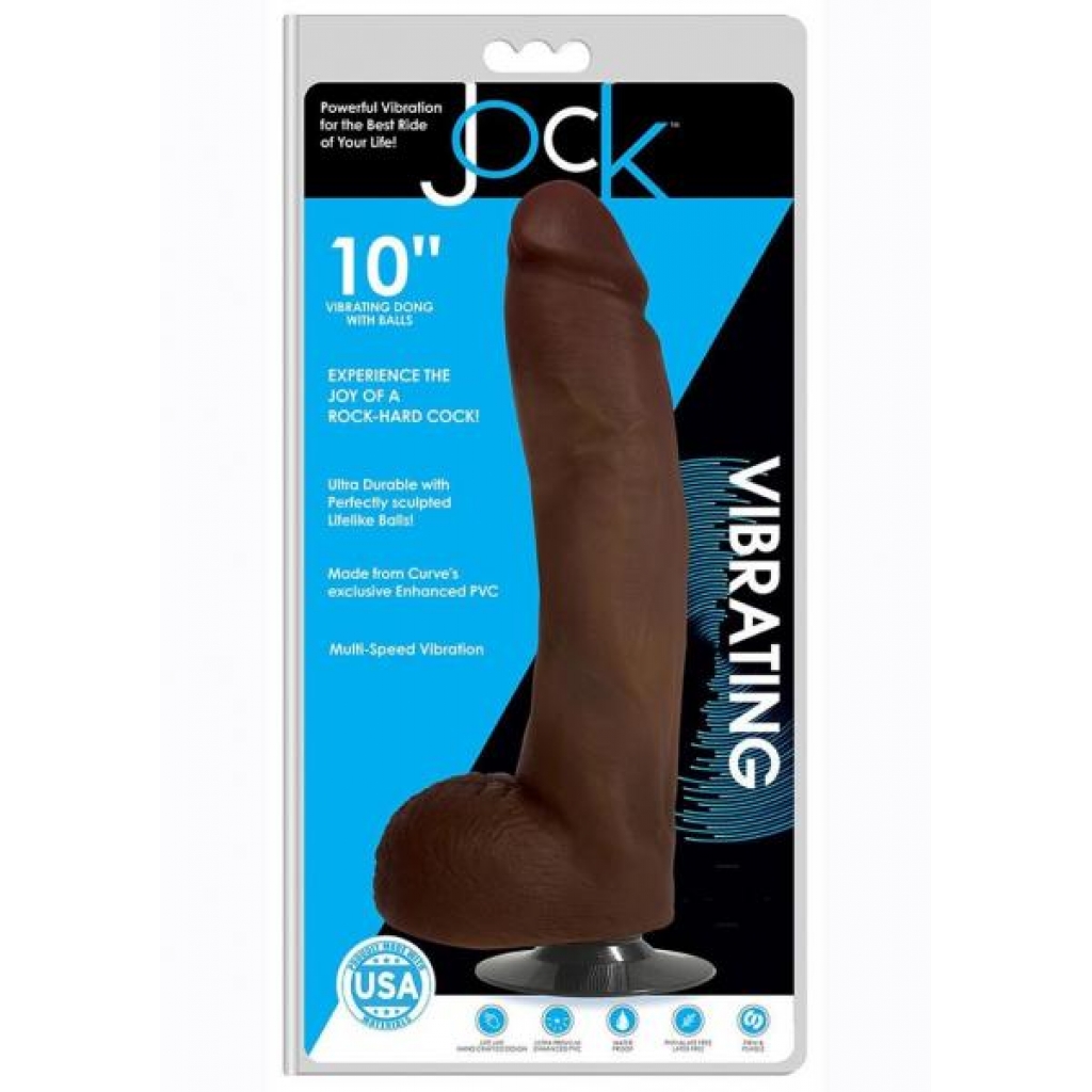 Jock Vibrating Dong W/balls 10 Chocolat - Xr Curve