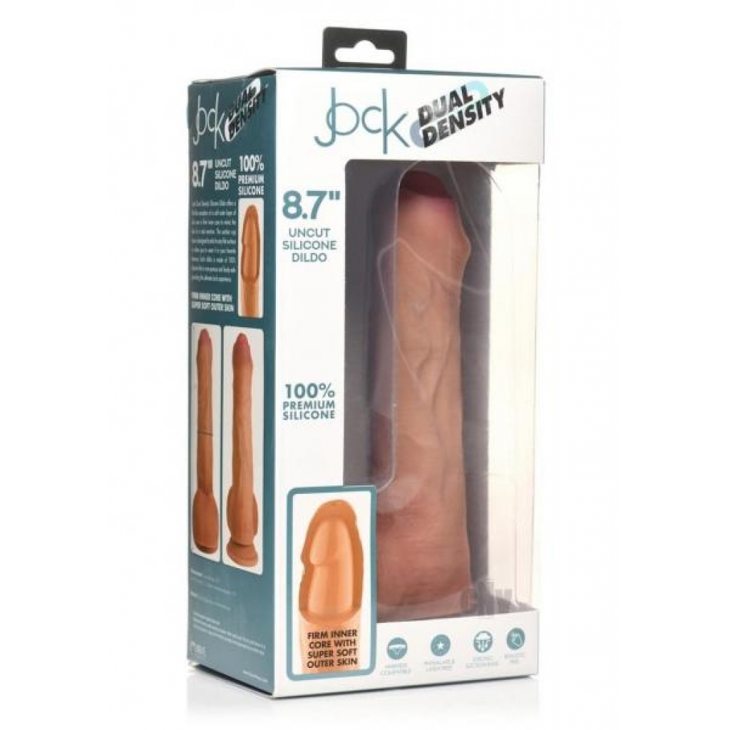 Jock Dual Dense Uncut Dildo - Tan - 8.7 Inch