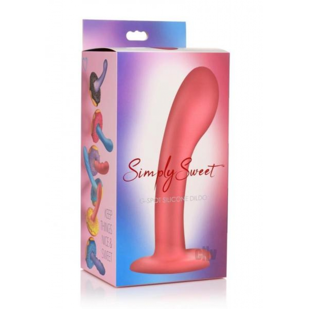 Simply Sweet G-Spot Silicone Dildo - Pink