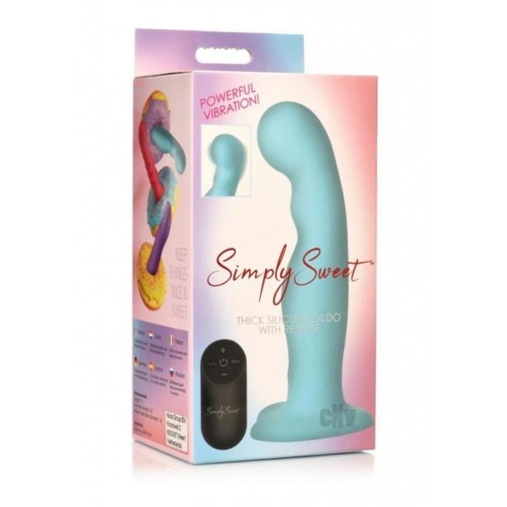 Simply Sweet Thick Dildo W/remote Teal