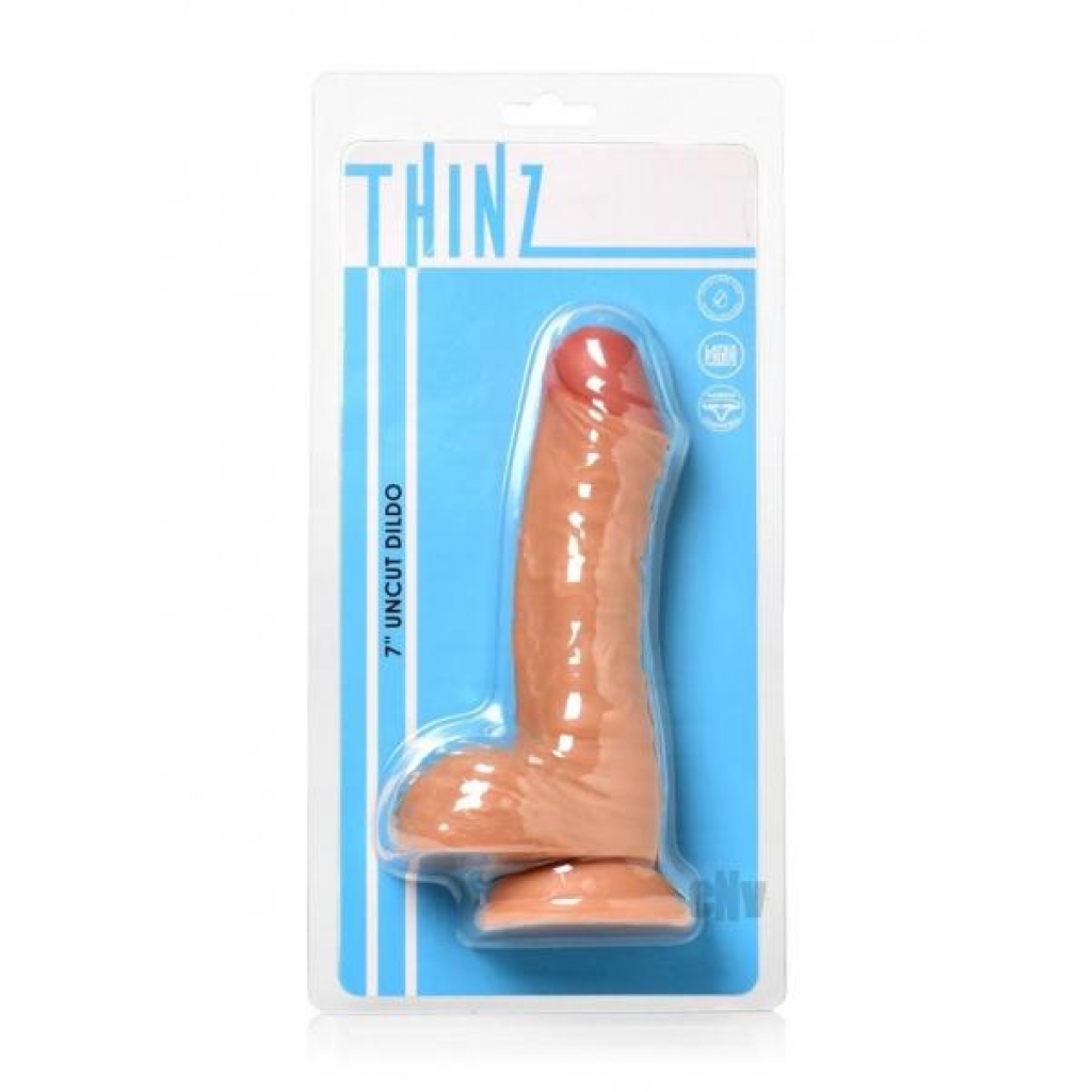 Thinz Dildo with Foreskin - 7 Inches Vanilla