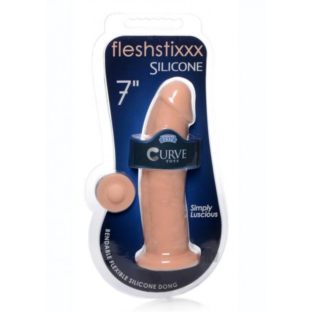 Fleshstixxx Silicone Dong 7 Vanilla - Xr Curve