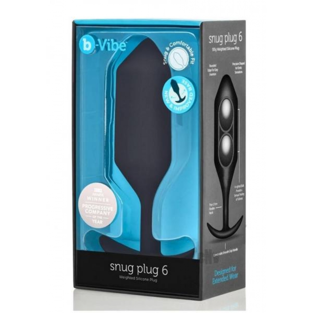 B-vibe Snug Plug 6 Black - B-vibe