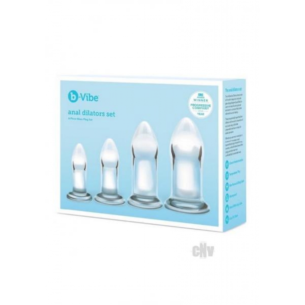 B-vibe Anal Dilators Glass Set - 4 Pieces